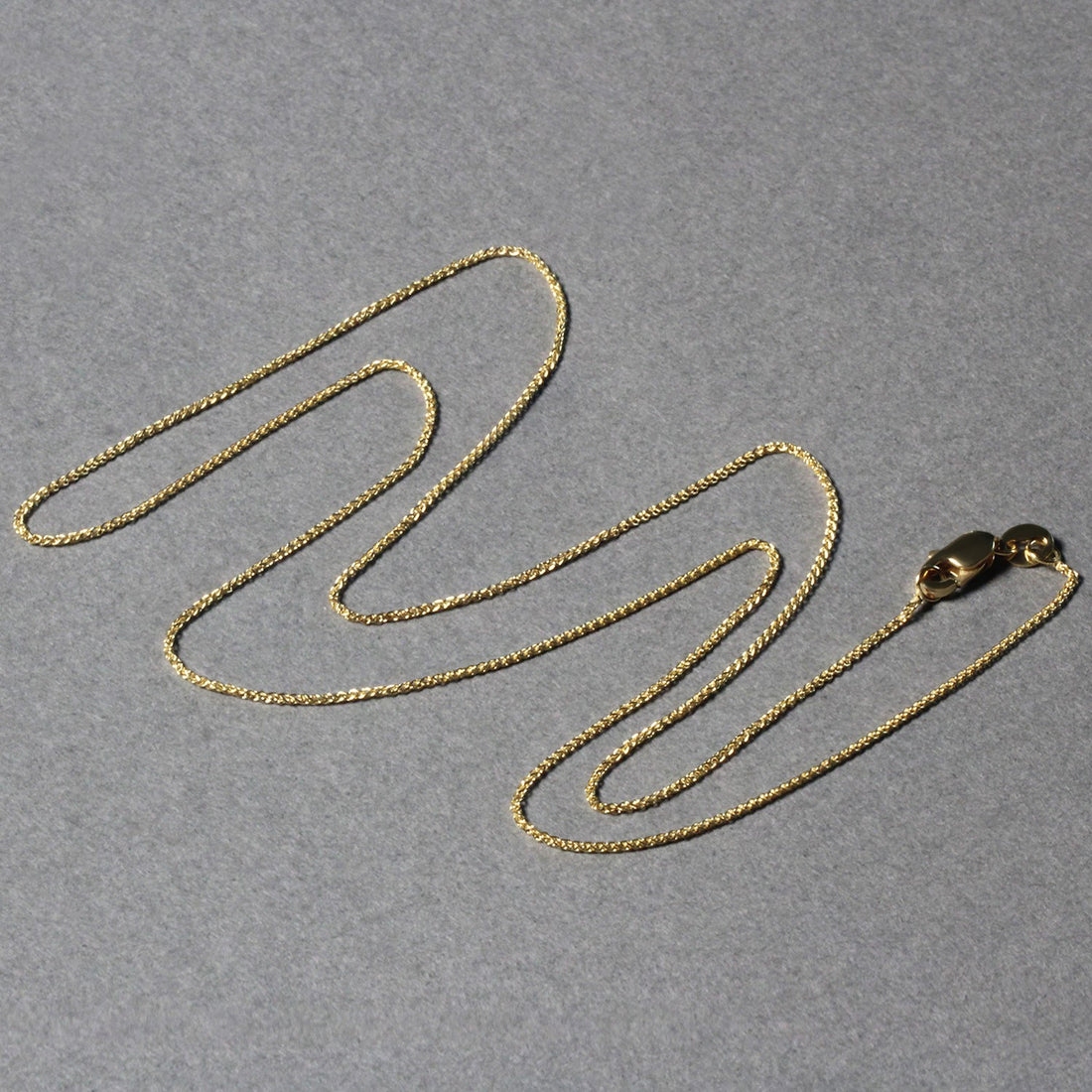 Cadena de espigas de trigo de oro amarillo de 10 k de 0,6 mm (0,60 mm)