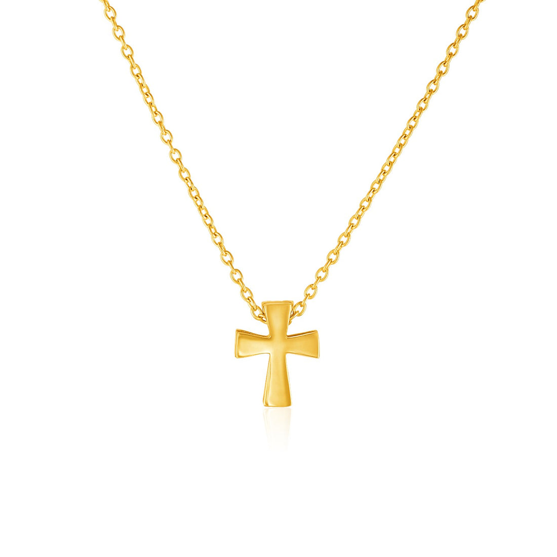 Colgante de oro amarillo de 14 k con cruz