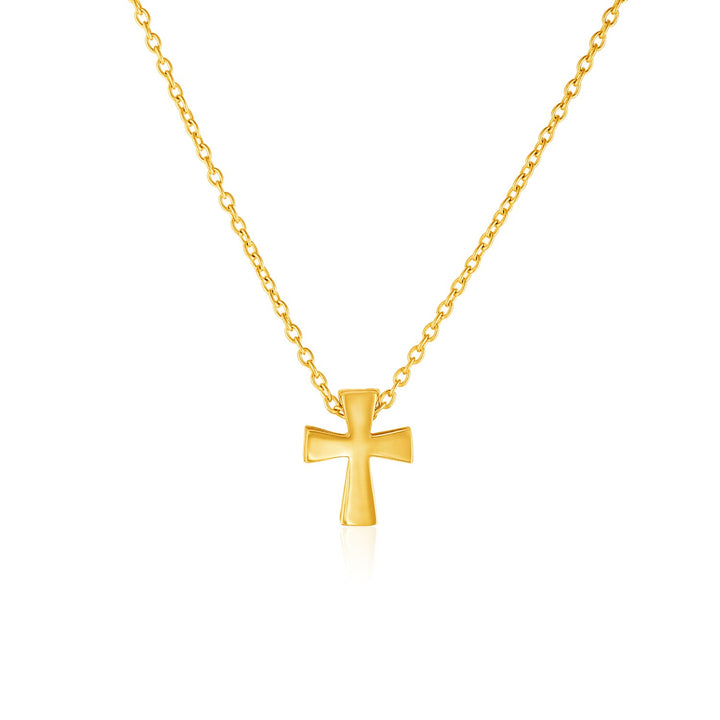 Colgante de oro amarillo de 14 k con cruz