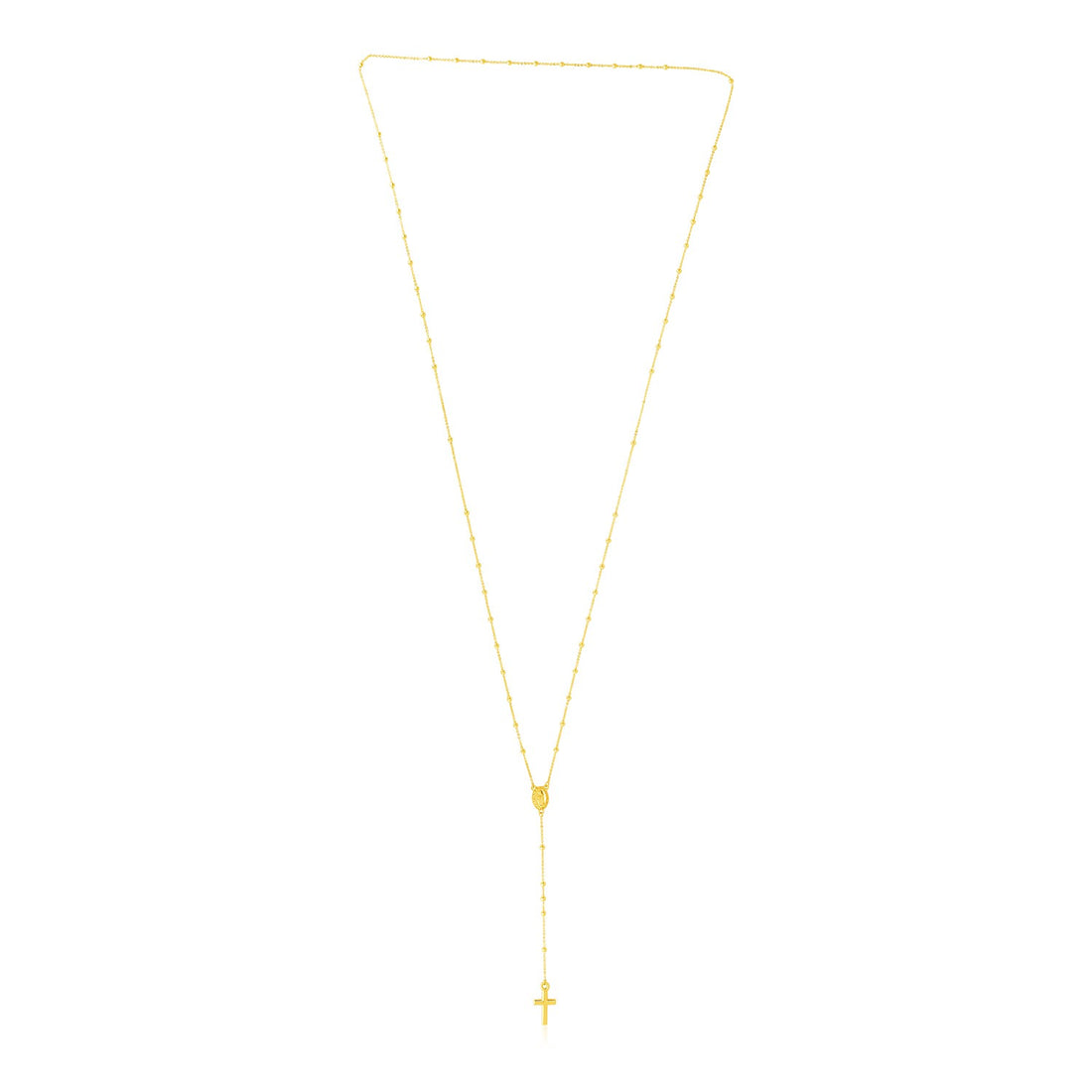 14k Yellow Gold Rosary Necklace
