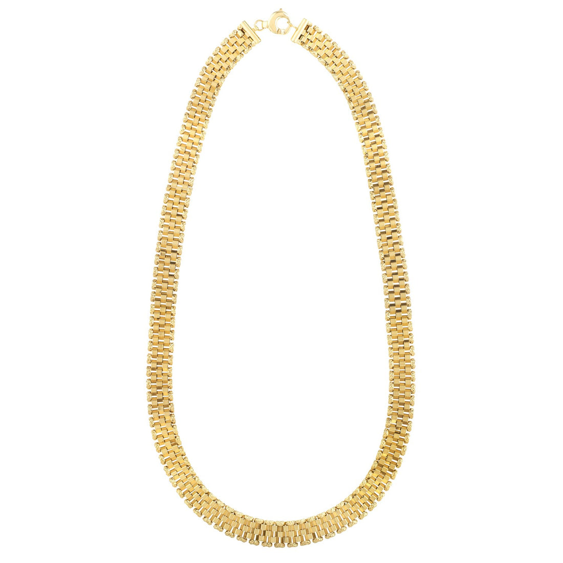 Panther Link Necklace in 14K Yellow Gold (9.60 mm)