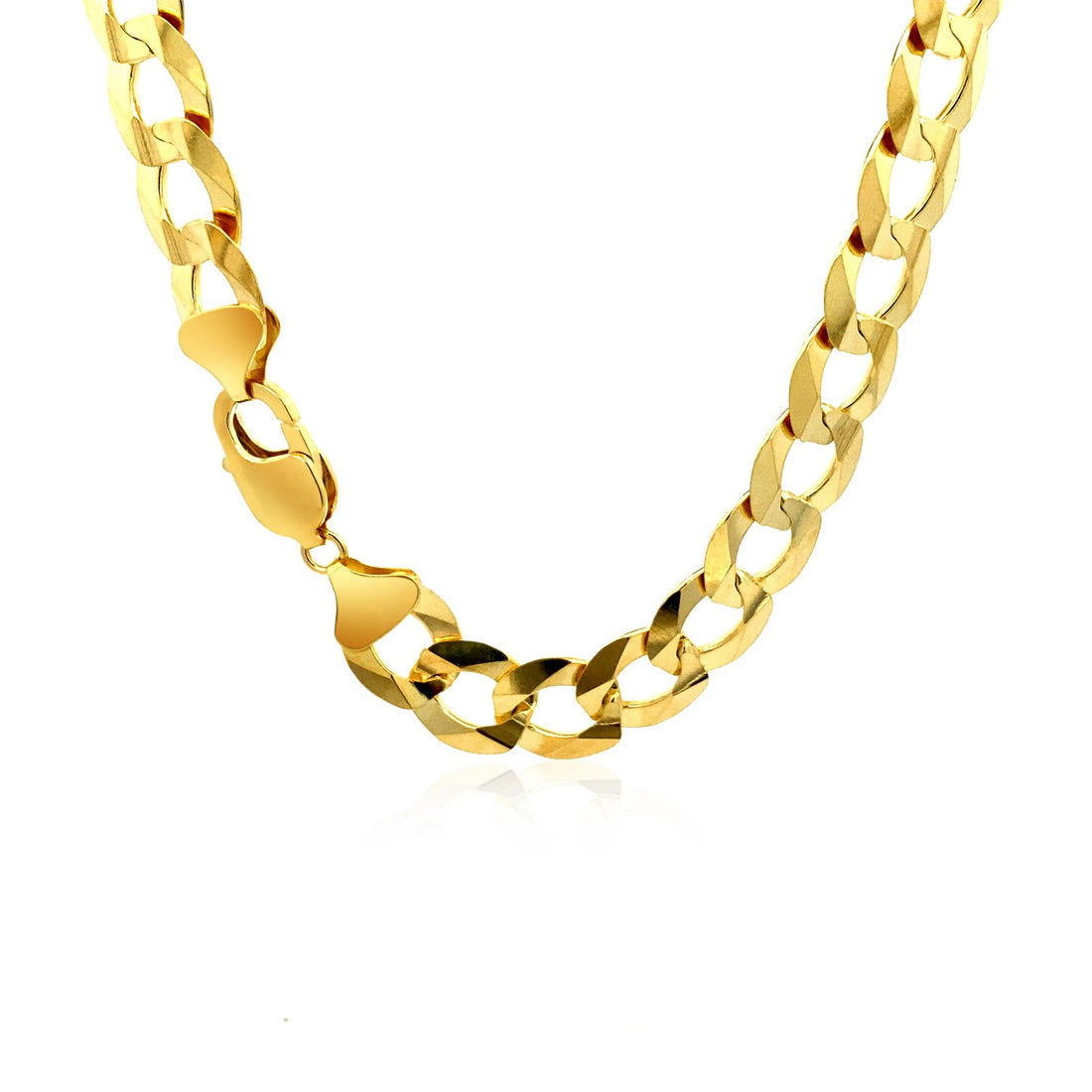 Cadena de eslabones macizos en oro amarillo de 14 k (12,18 mm)