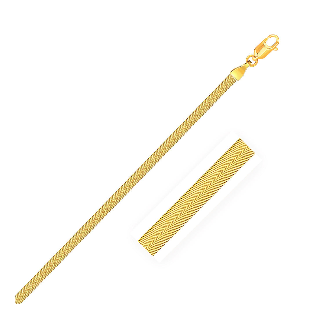 Cadena Imperial de Espiga en Oro Amarillo de 10k (2,80 mm)