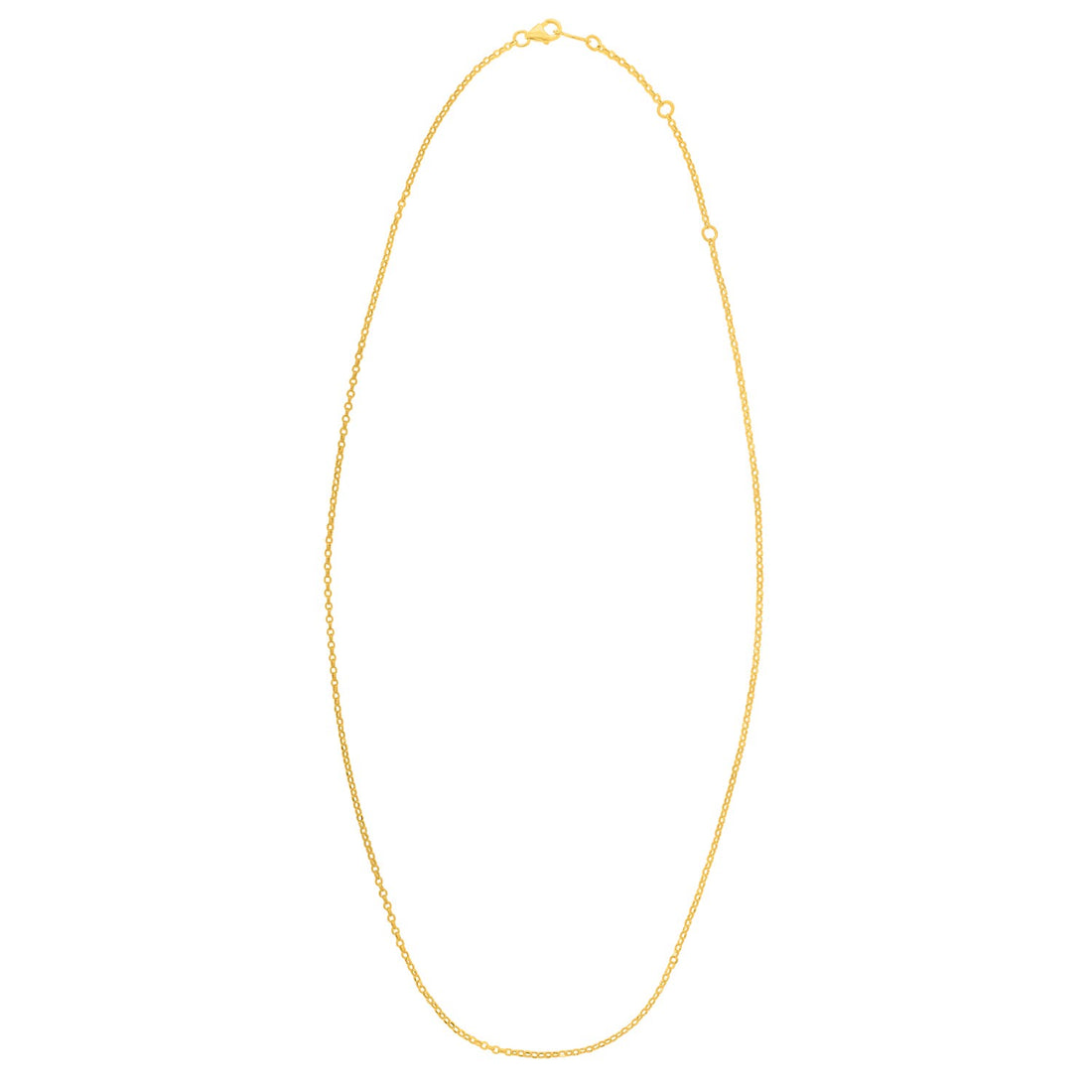 Cadena de cable extensible doble en oro amarillo de 14 k (1,40 mm)