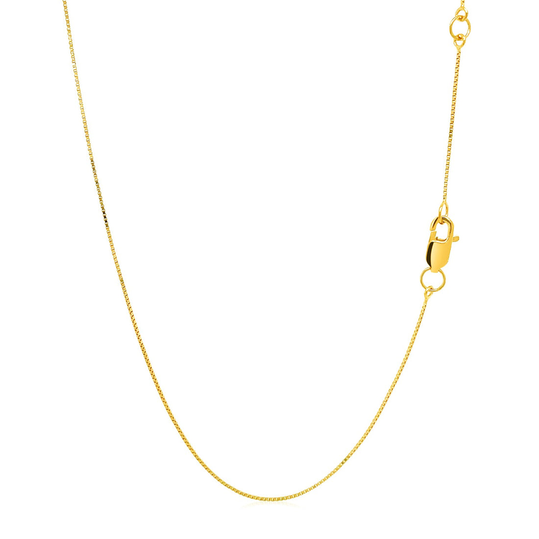 Cadena de caja extensible doble en oro amarillo de 14 k (0,51 mm)