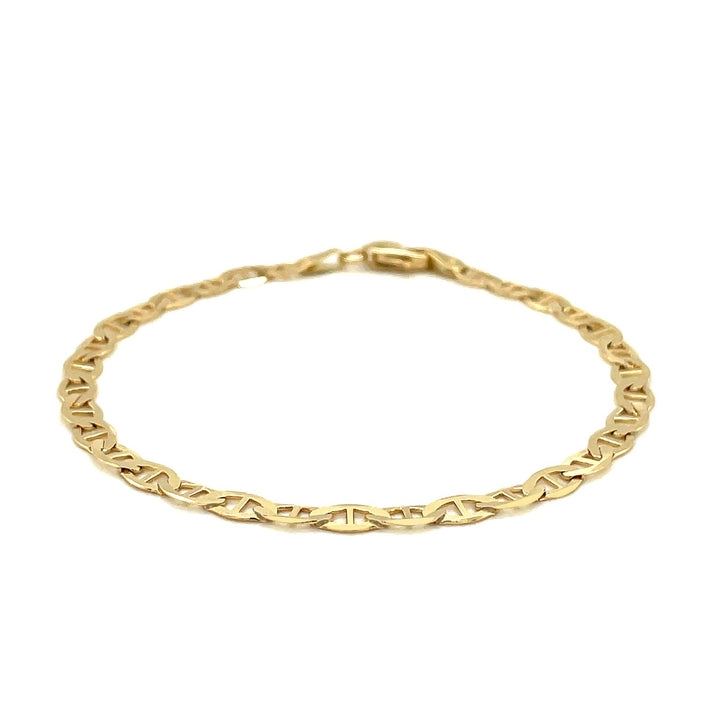 Pulsera de eslabones marineros de oro amarillo de 10 k (4,50 mm)