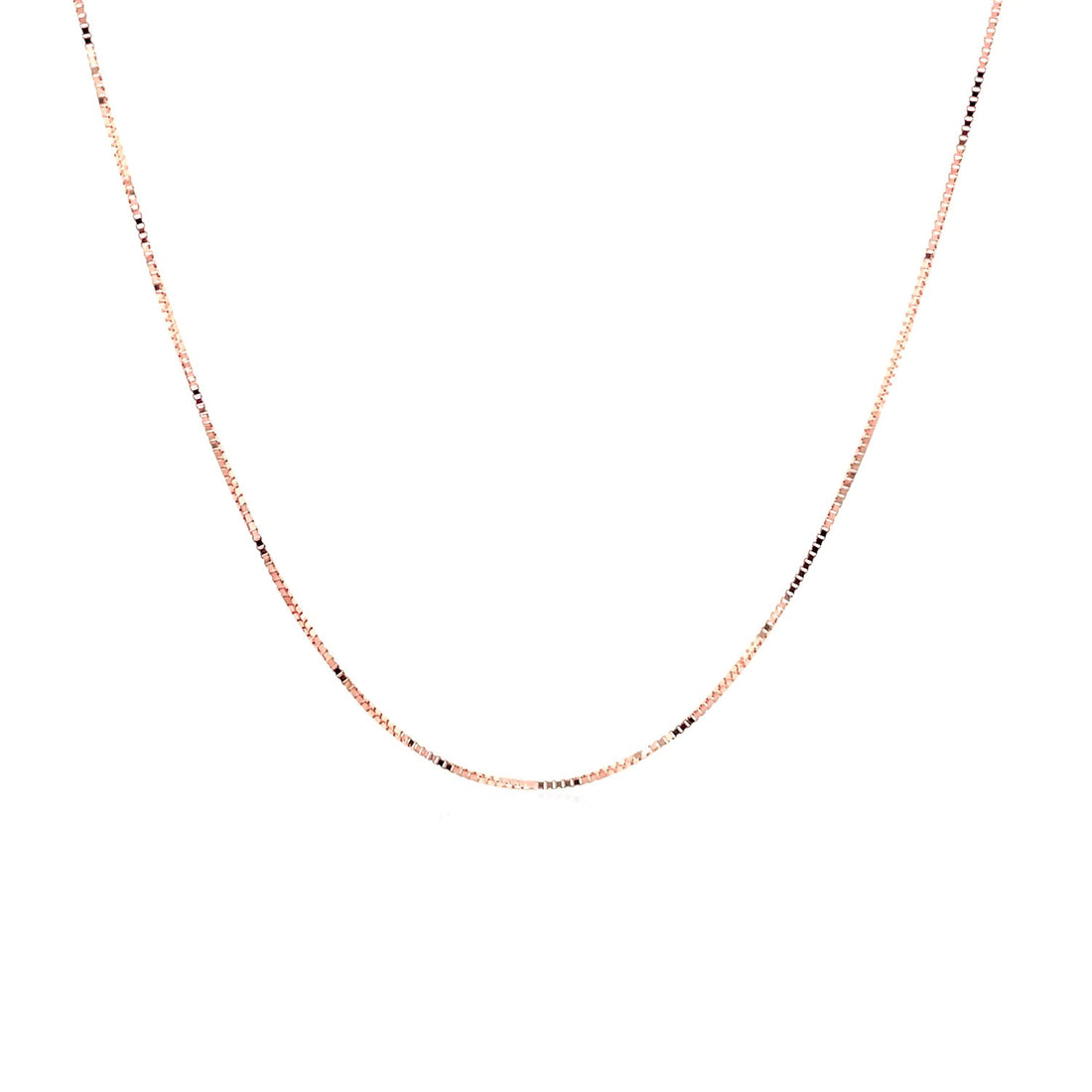 Cadena clásica de oro rosa de 14 k (0,45 mm)