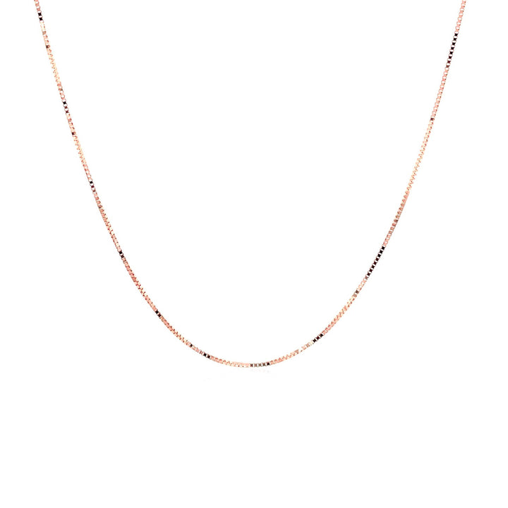 Cadena clásica de oro rosa de 14 k (0,45 mm)