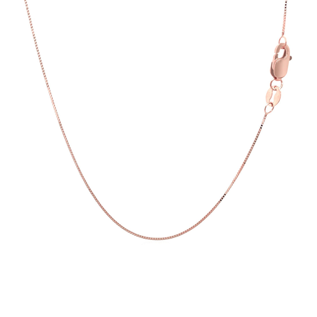 Cadena clásica de oro rosa de 14 k (0,45 mm)
