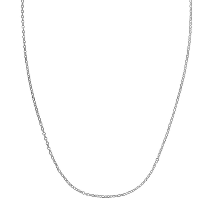 Cadena de cable extensible doble en oro blanco de 14 k (1,40 mm)