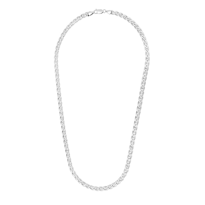 Cadena marinera de plata de ley rodiada (6,00 mm)