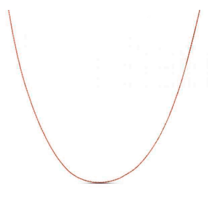 Cadena de eslabones doble extensible con corte de diamante en oro rosa (0,87 mm)