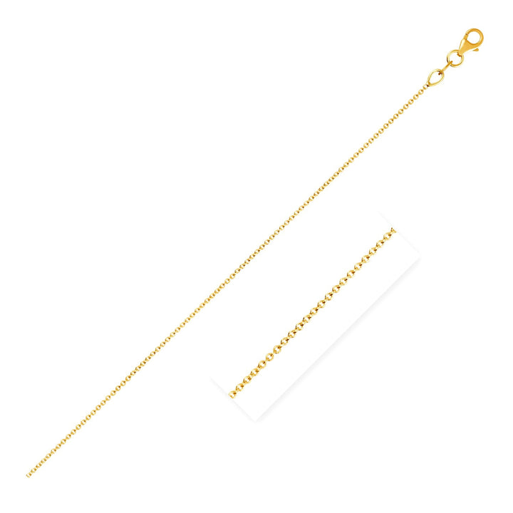 Cadena de cable extensible doble en oro amarillo de 14 k (1,00 mm)