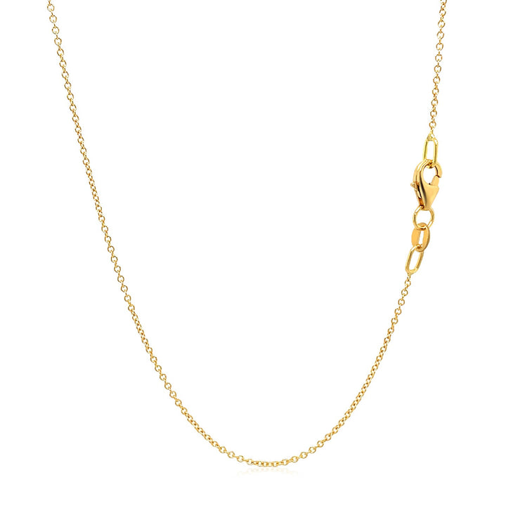 Cadena de cable extensible doble en oro amarillo de 14 k (1,00 mm)