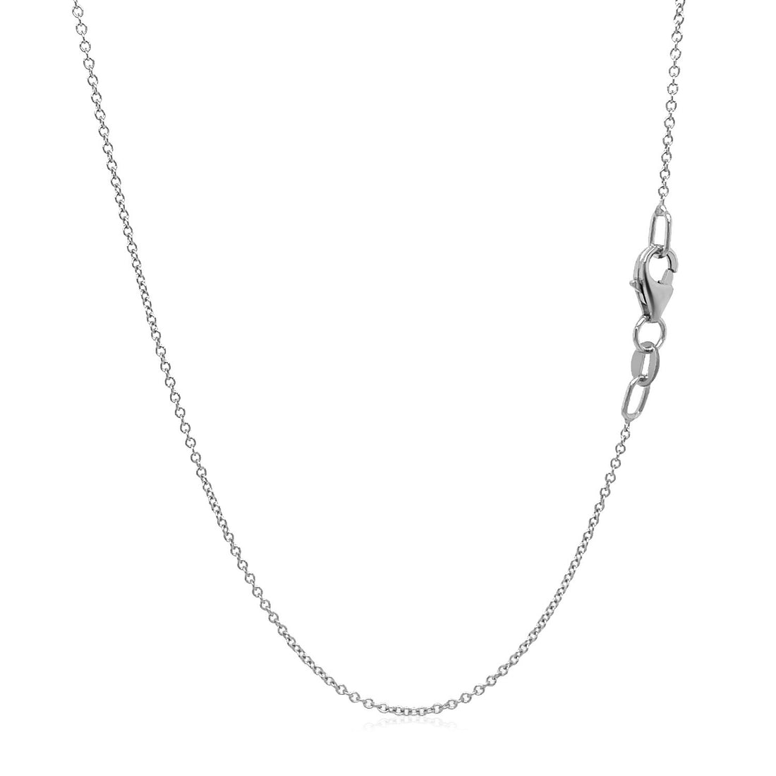 Cadena de cable extensible doble en oro blanco de 14 k (1,00 mm)