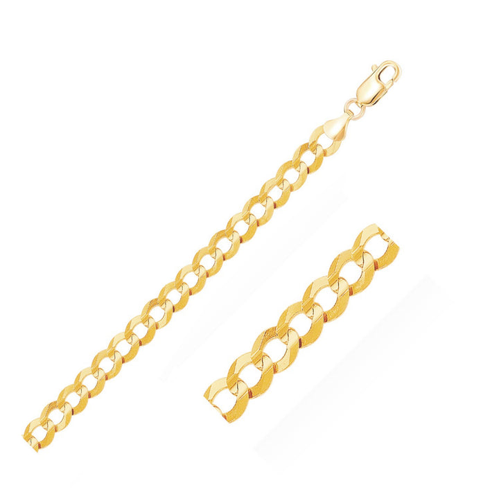 Pulsera de oro amarillo de 10 quilates con eslabones de 8,20 mm