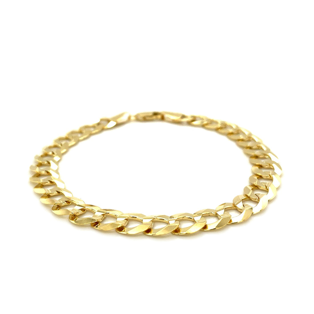Pulsera de oro amarillo de 10 quilates con eslabones de 8,20 mm