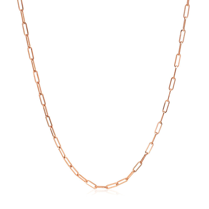 Cadena de clip ajustable de oro rosa de 14 k (1,50 mm)
