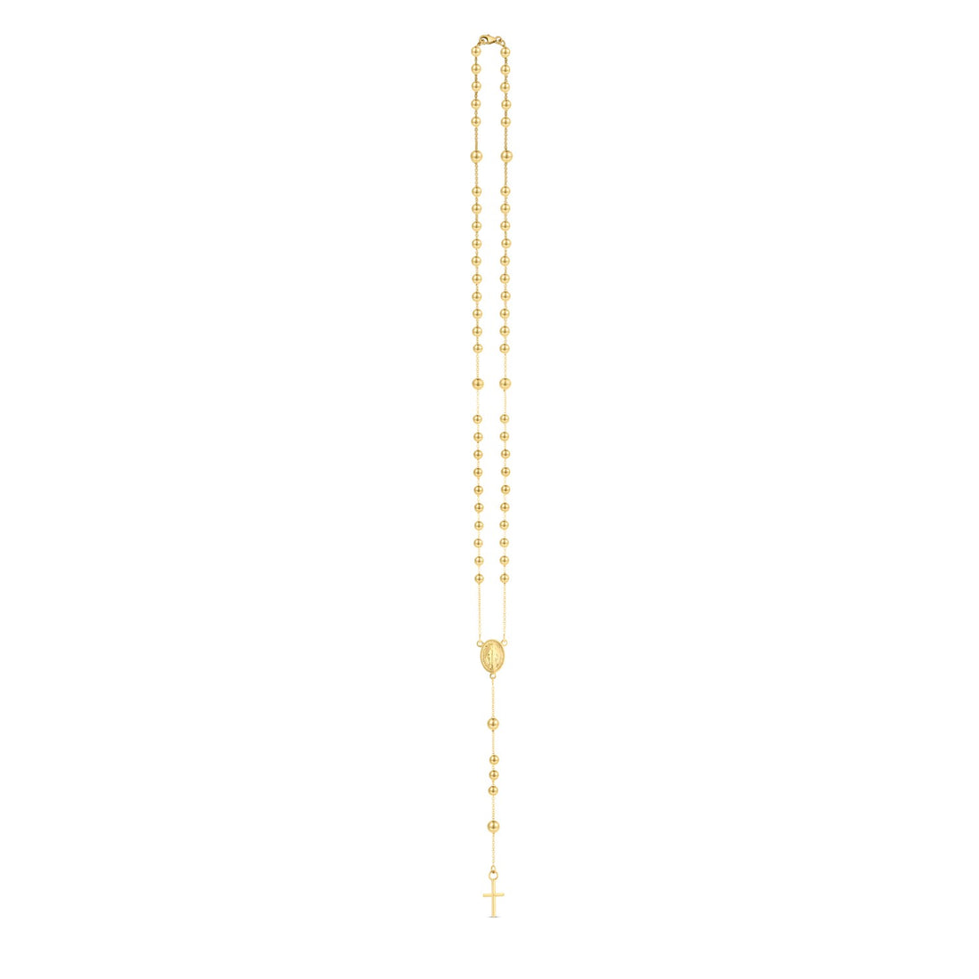 14K Yellow Gold Rosary Necklace
