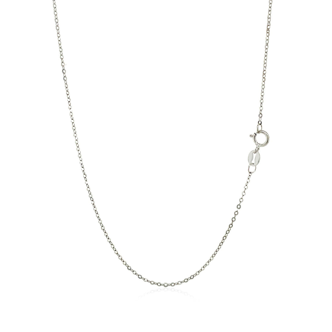 14k White Gold Polished Mini Heart Necklace