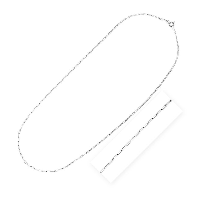 Cadena de clip de plata de ley rodiada (1,80 mm)