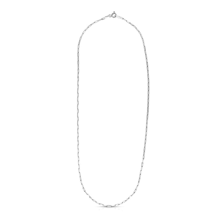 Cadena de clip de plata de ley rodiada (1,80 mm)