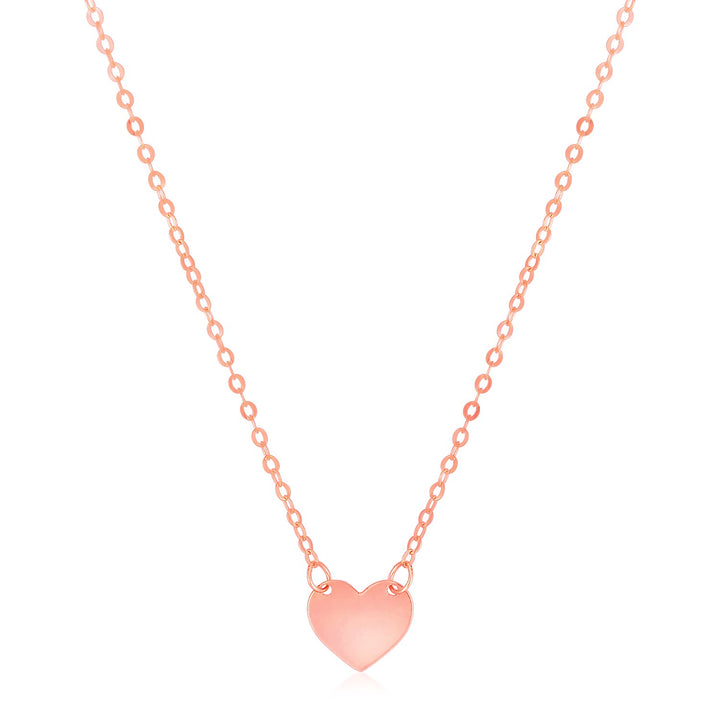 14k Rose Gold Heart Necklace | Cavero Jewelerz