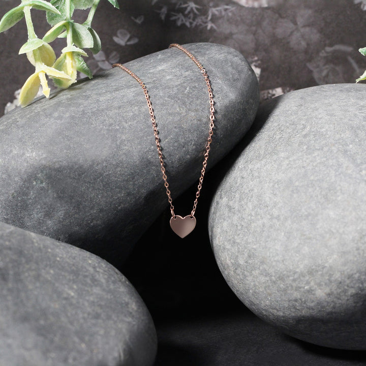 14k Rose Gold Heart Necklace | Cavero Jewelerz