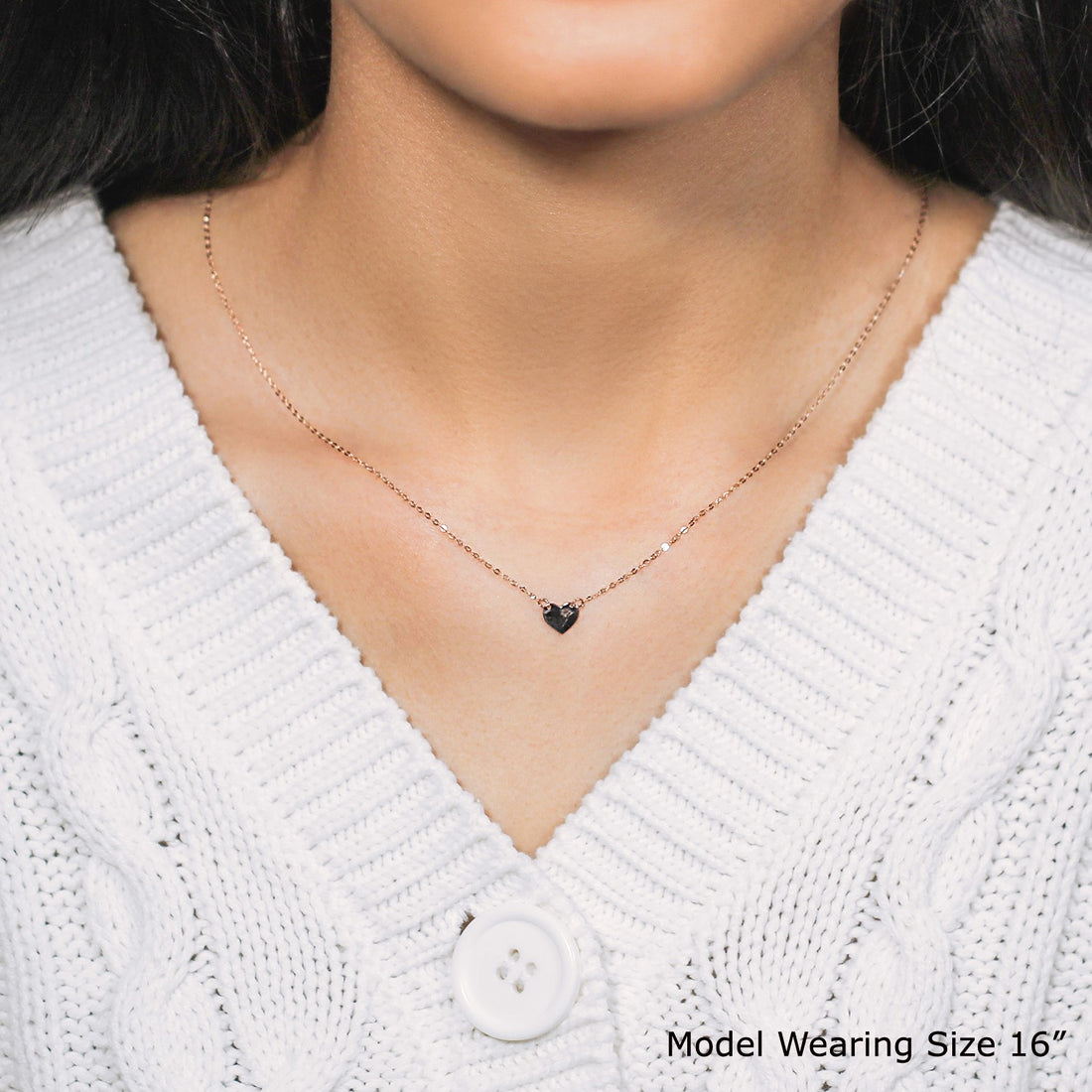 14k Rose Gold Heart Necklace | Cavero Jewelerz