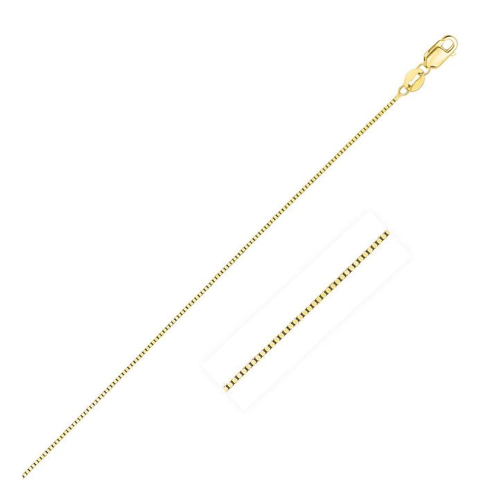 Cadena clásica de oro amarillo de 10 k (0,45 mm)