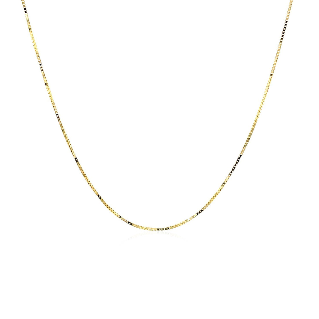 Cadena clásica de oro amarillo de 10 k (0,45 mm)