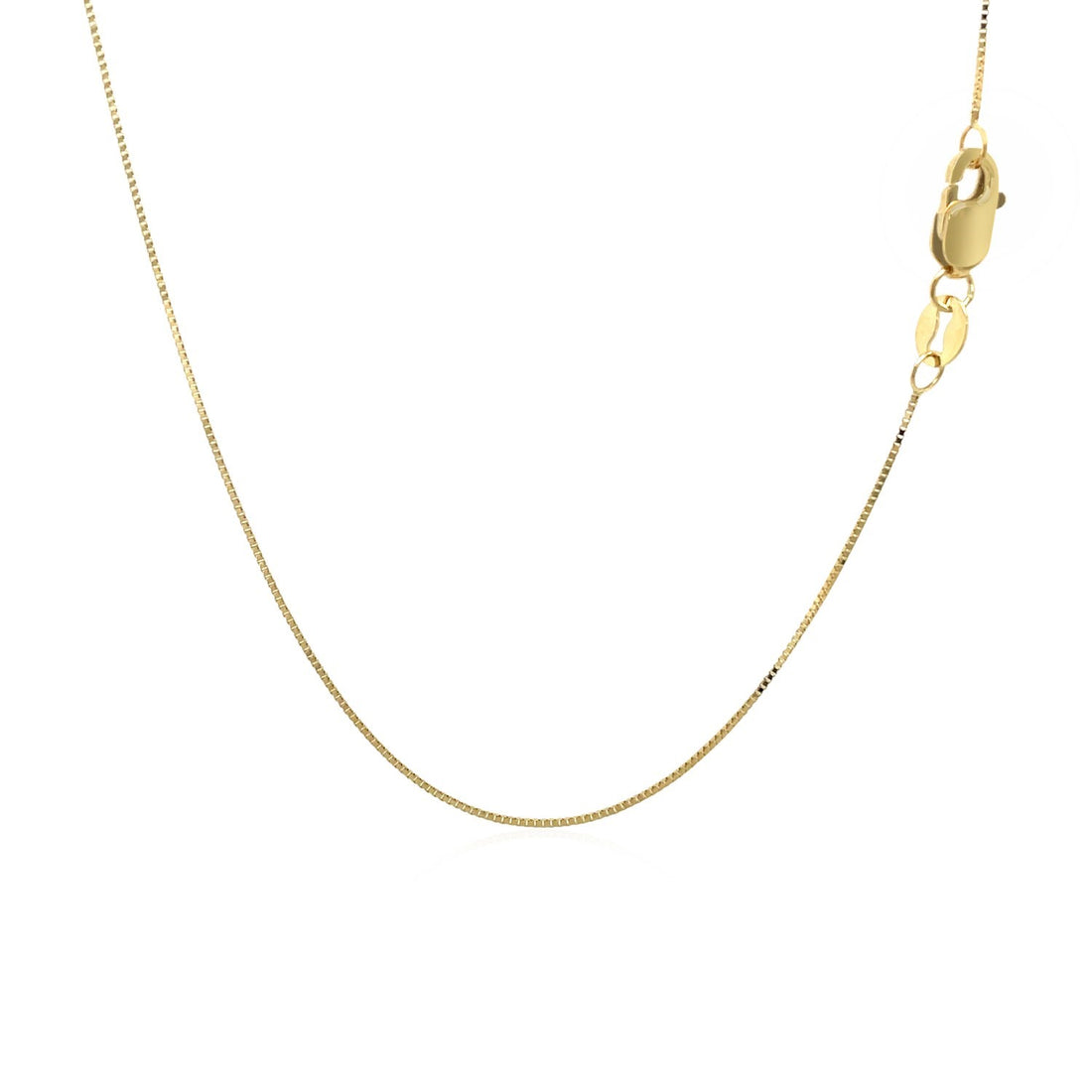 Cadena clásica de oro amarillo de 10 k (0,45 mm)