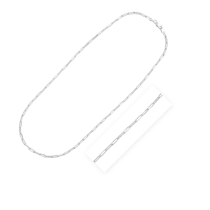 Cadena de clip de plata de ley rodiada (3,00 mm)