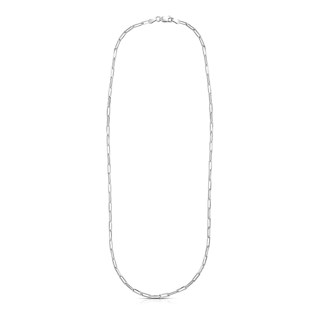 Cadena de clip de plata de ley rodiada (3,00 mm)
