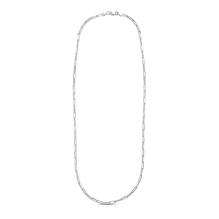 Cadena de clip de plata de ley rodiada (3,00 mm)