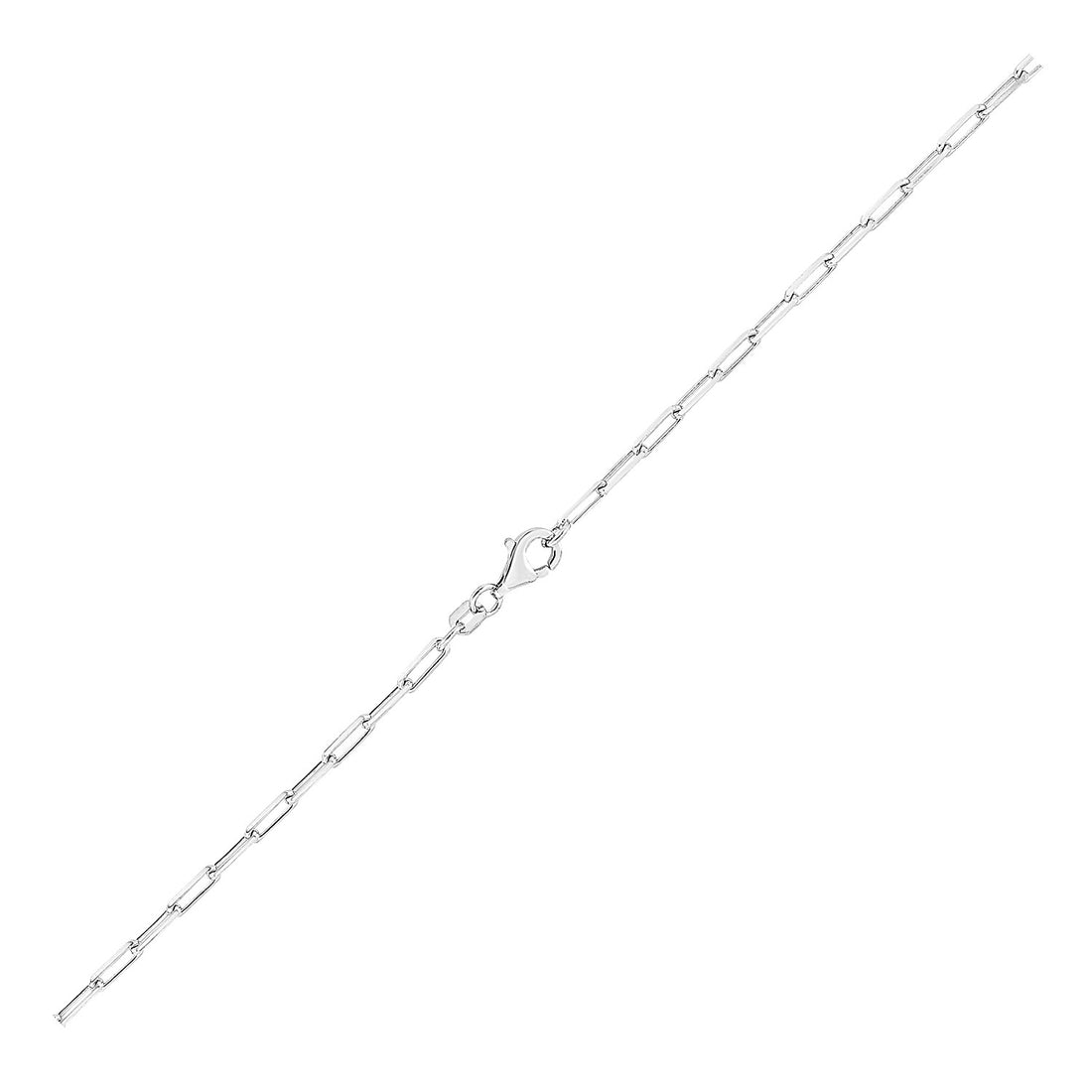 Cadena de clip de plata de ley rodiada (3,00 mm)