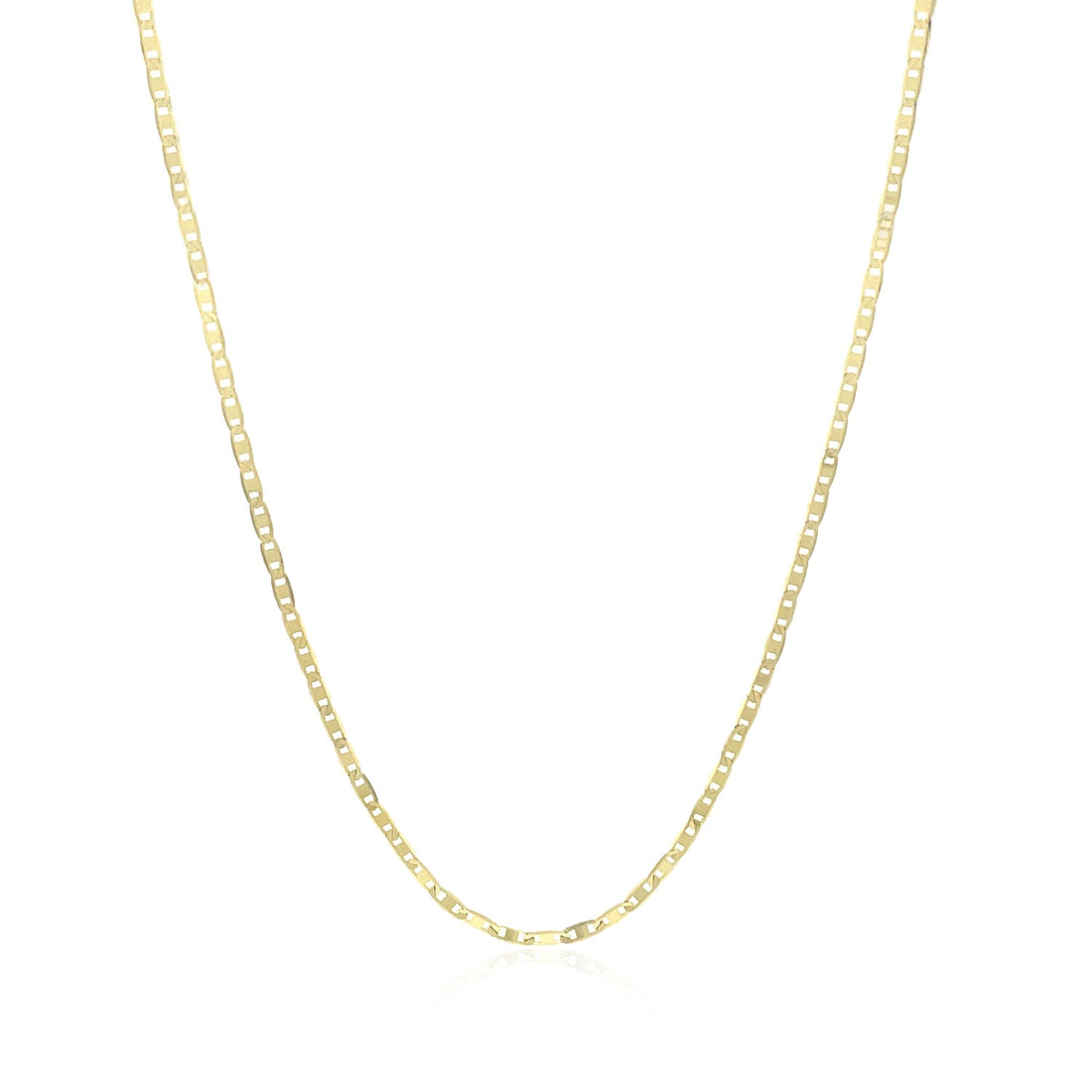 Cadena de eslabones estilo marinero de oro amarillo de 10 k (1,20 mm)
