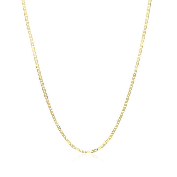 Cadena de eslabones estilo marinero de oro amarillo de 10 k (1,20 mm)