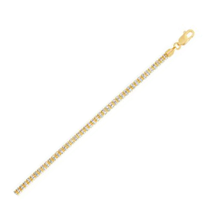Cadena Ice Barrel en oro amarillo de 14 k (3,23 mm)