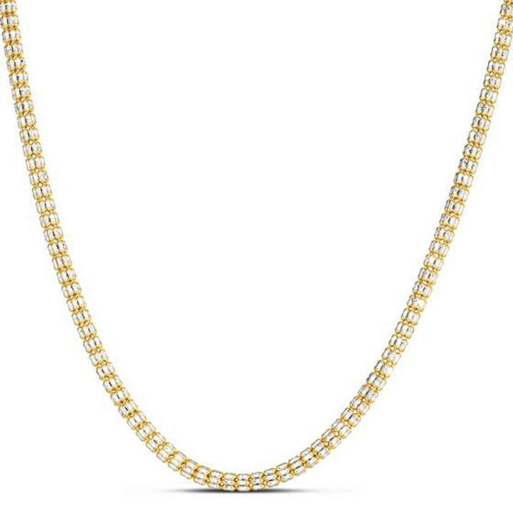 Cadena Ice Barrel en oro amarillo de 14 k (3,23 mm)