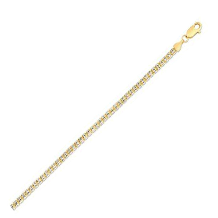 Cadena Ice Barrel en oro amarillo de 14 k (3,14 mm)