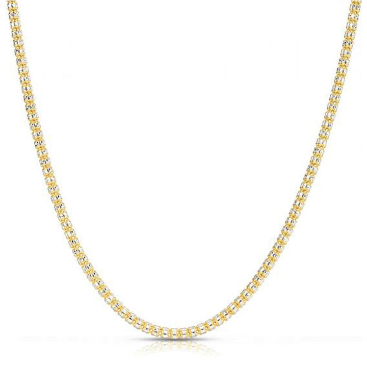 Cadena Ice Barrel en oro amarillo de 14 k (3,14 mm)