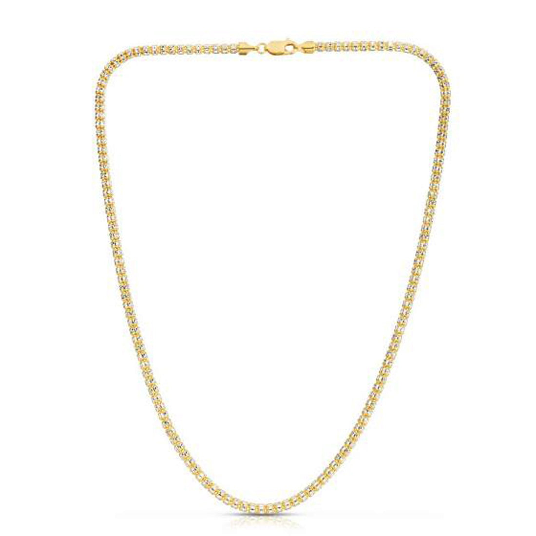 Cadena Ice Barrel en oro amarillo de 14 k (3,14 mm)