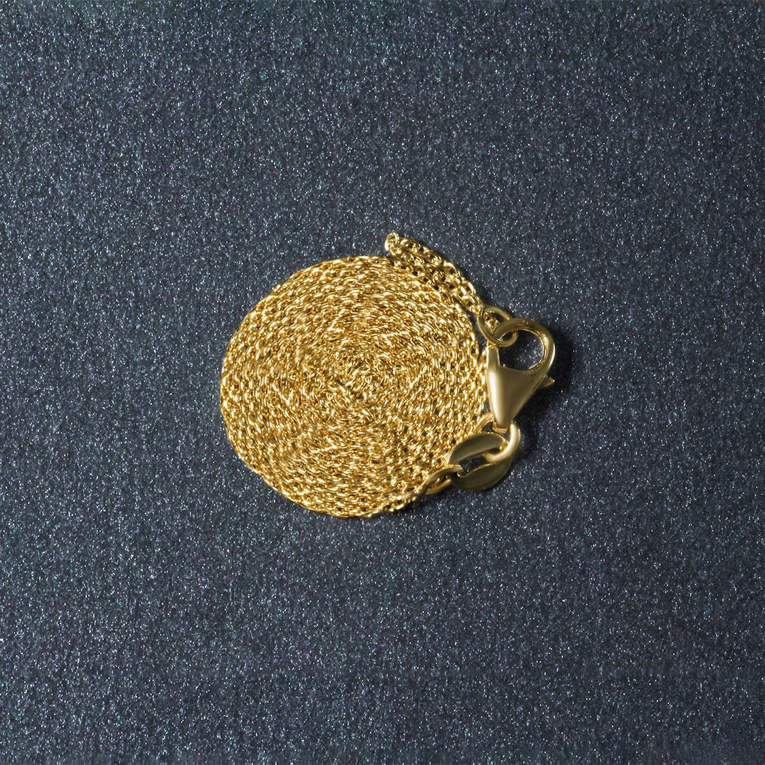Cadena de eslabones tipo cable ovalados de oro amarillo de 10 k (0,97 mm)