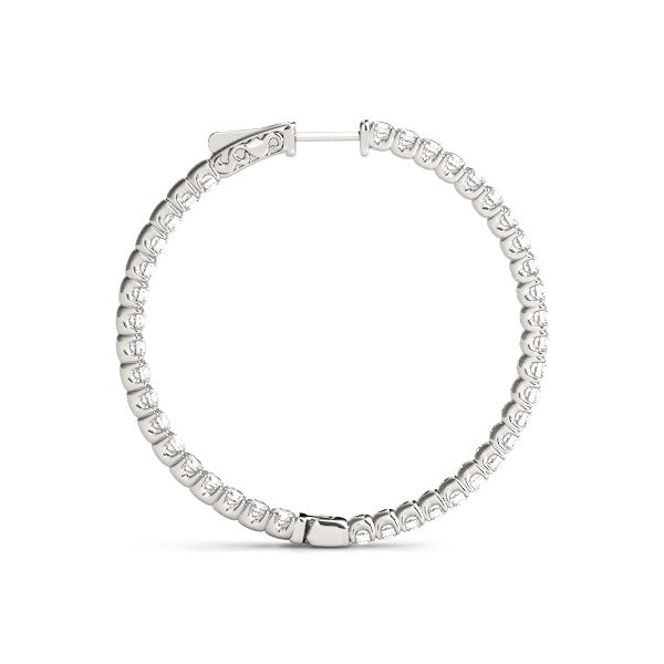 White Gold Hoop Earrings | Cavero Jewelerz