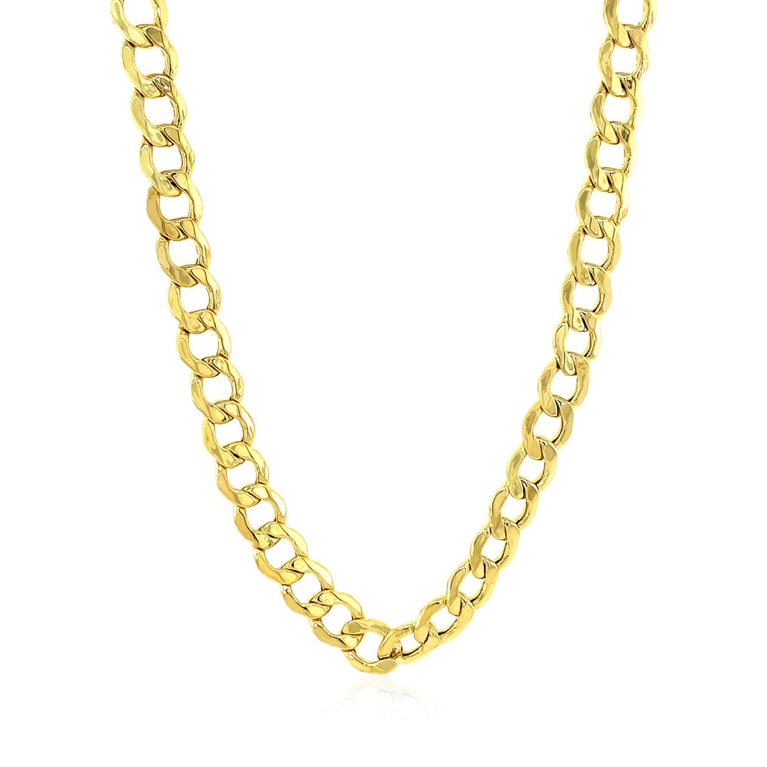 Cadena de eslabones de oro amarillo de 10 k (6,20 mm)