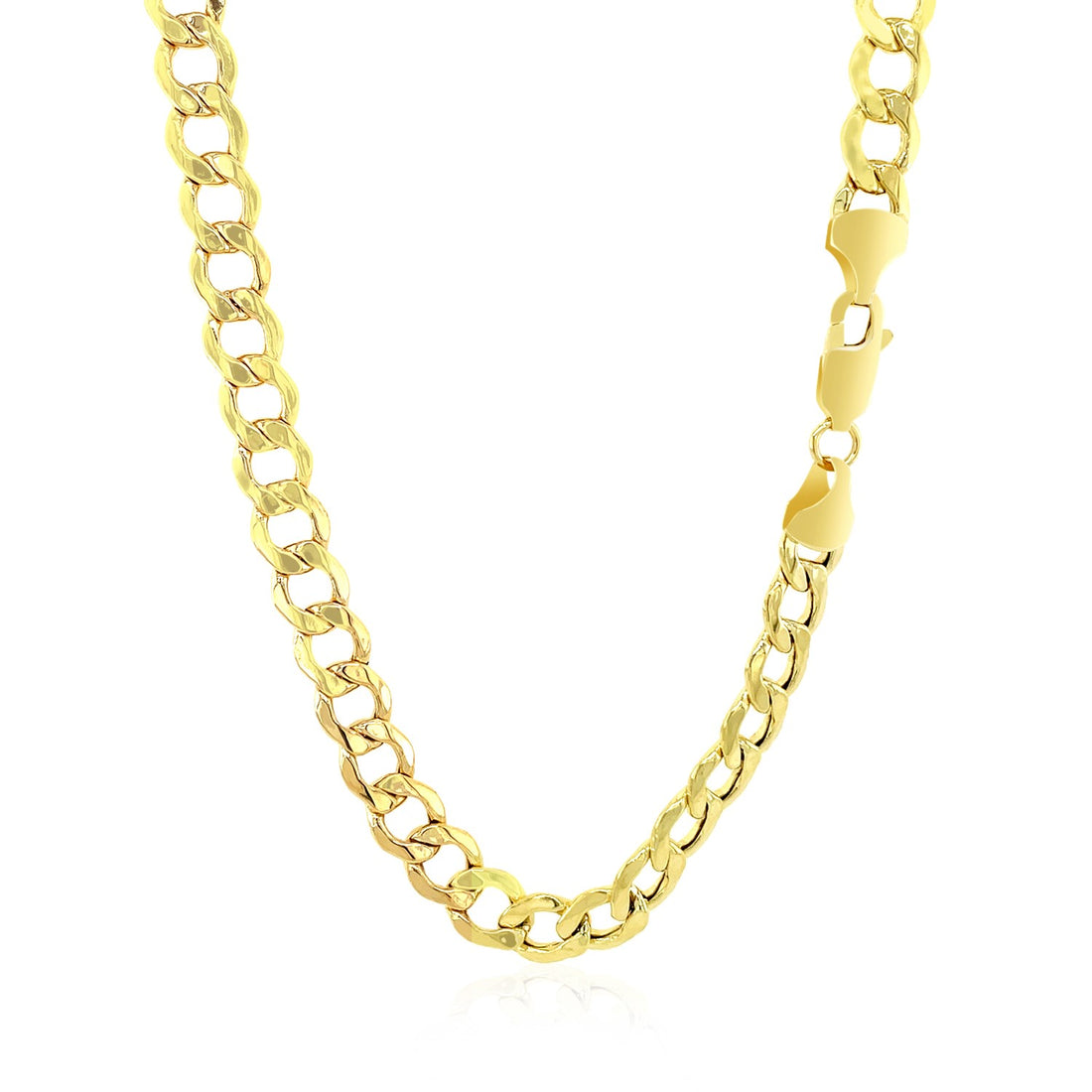 Cadena de eslabones de oro amarillo de 10 k (6,20 mm)