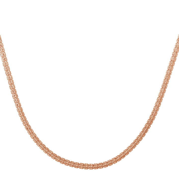 Cadena Ice Barrel en oro rosa de 14 k (3,10 mm)