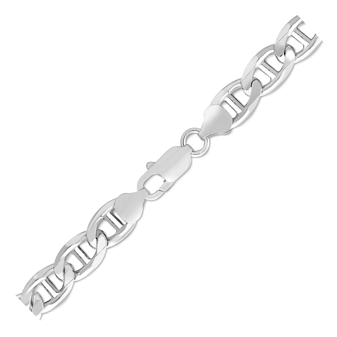 Cadena marinera de plata de ley rodiada (8,00 mm)