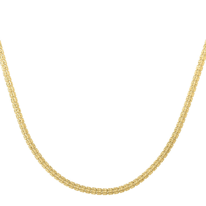 Cadena Ice Barrel en oro amarillo de 14 k (3,1 mm)